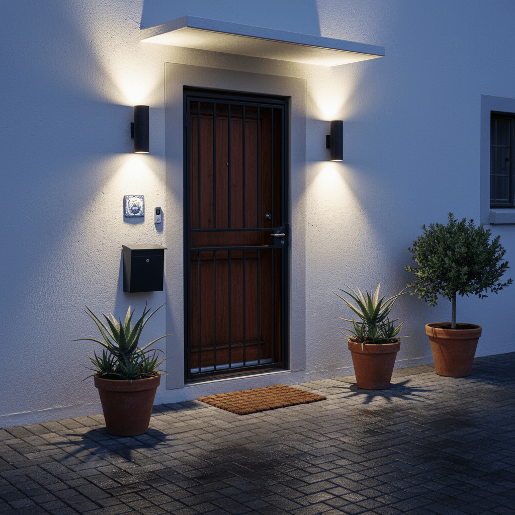 Black Outdoor Wall Light IP54