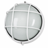 2 × E27 White Grid Bulkhead – 240mm