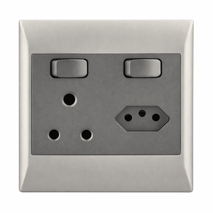 16 Amp plug socket with a 4x4 wall plate featuring a heavy-duty outlet and RSA socket.