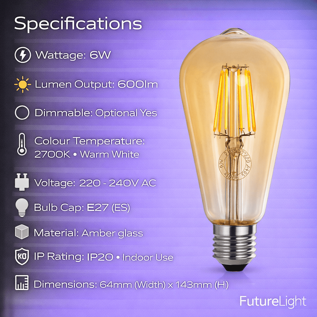 LED Bulb - 6W Filament LED Squirrel Cage