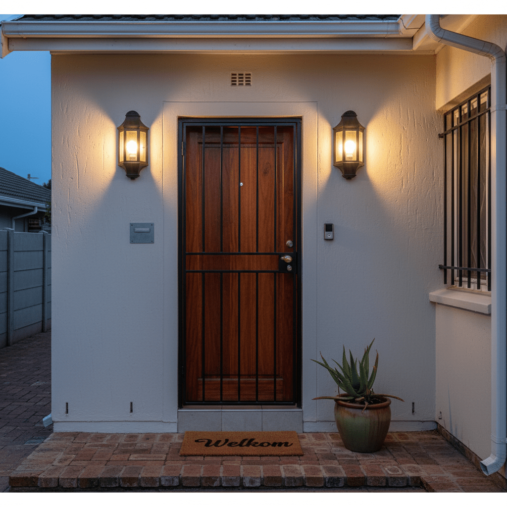 Black Outdoor Wall Light IP44