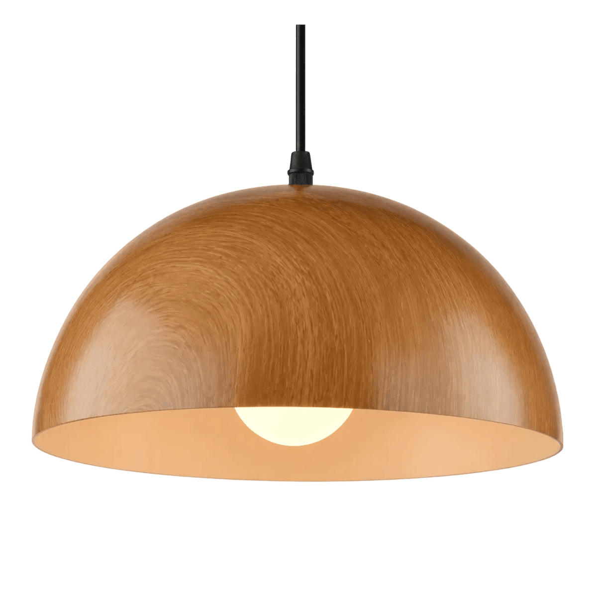 Dome Wood Grain Pendant Light
