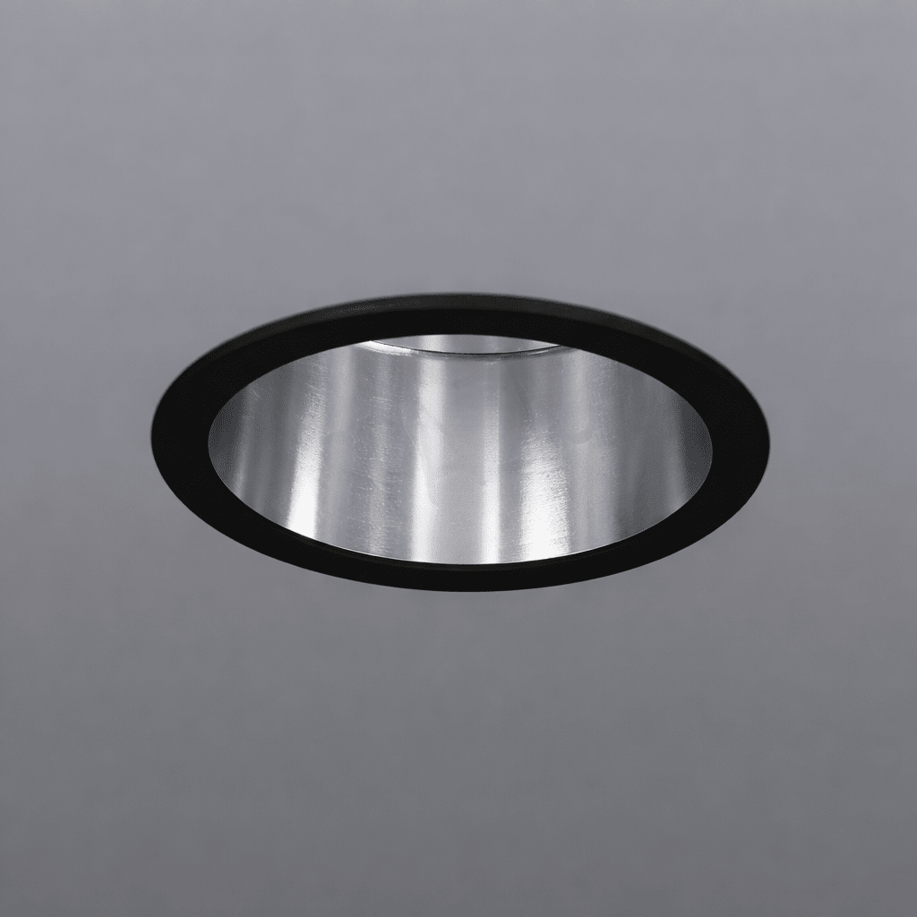 Black & Chrome Anti-Glare LED Downlight
