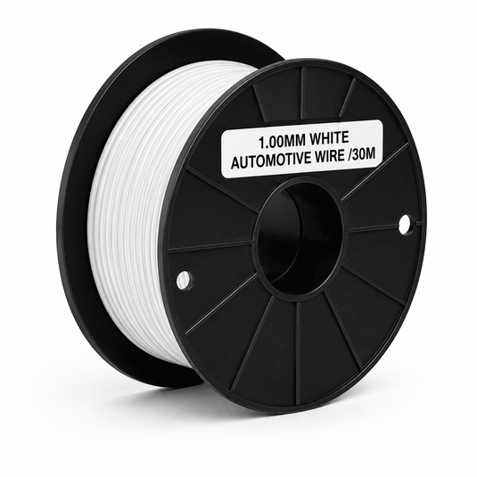 1.00mm White Automotive Wire – 30m Roll