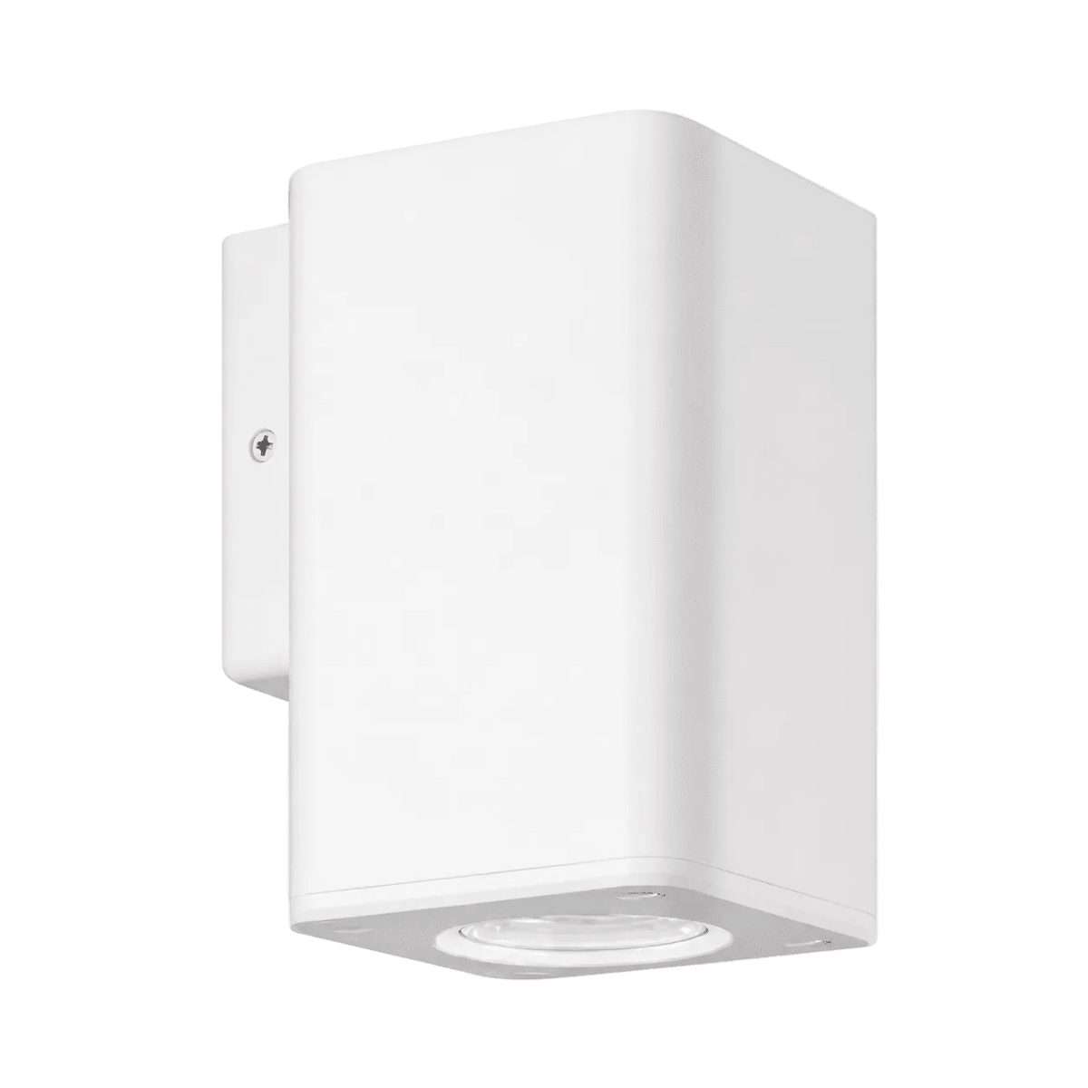White Down Facing Square IP54 Wall Light