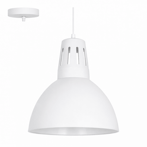White pendant light on a white background