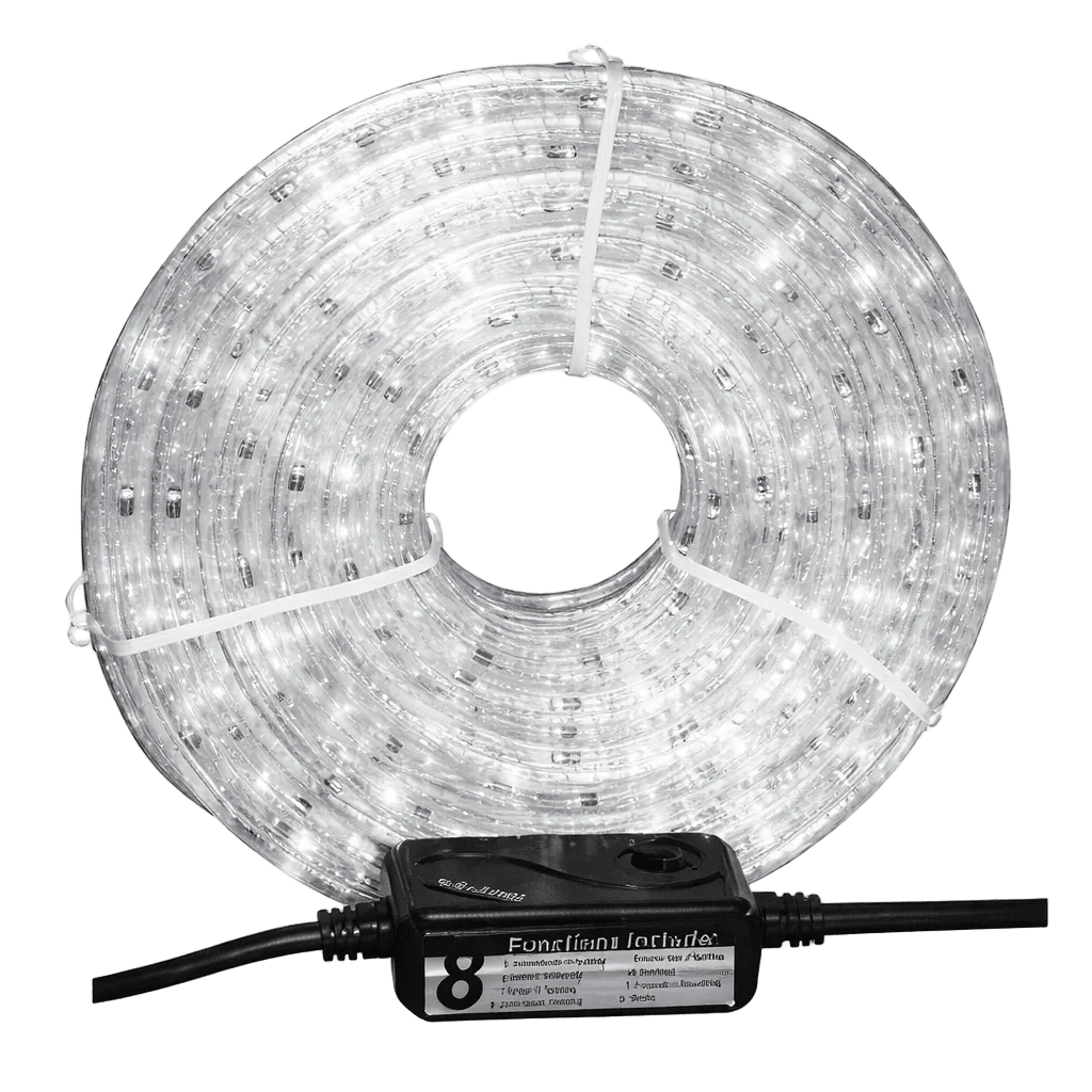 Daylight White LED Rope Light - IP44 10m