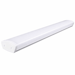 White LED linear light fixture on a white background