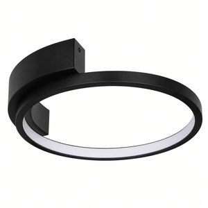 Gold flush-mounted LED ceiling light with a low-profile design, ideal for modern living spaces.