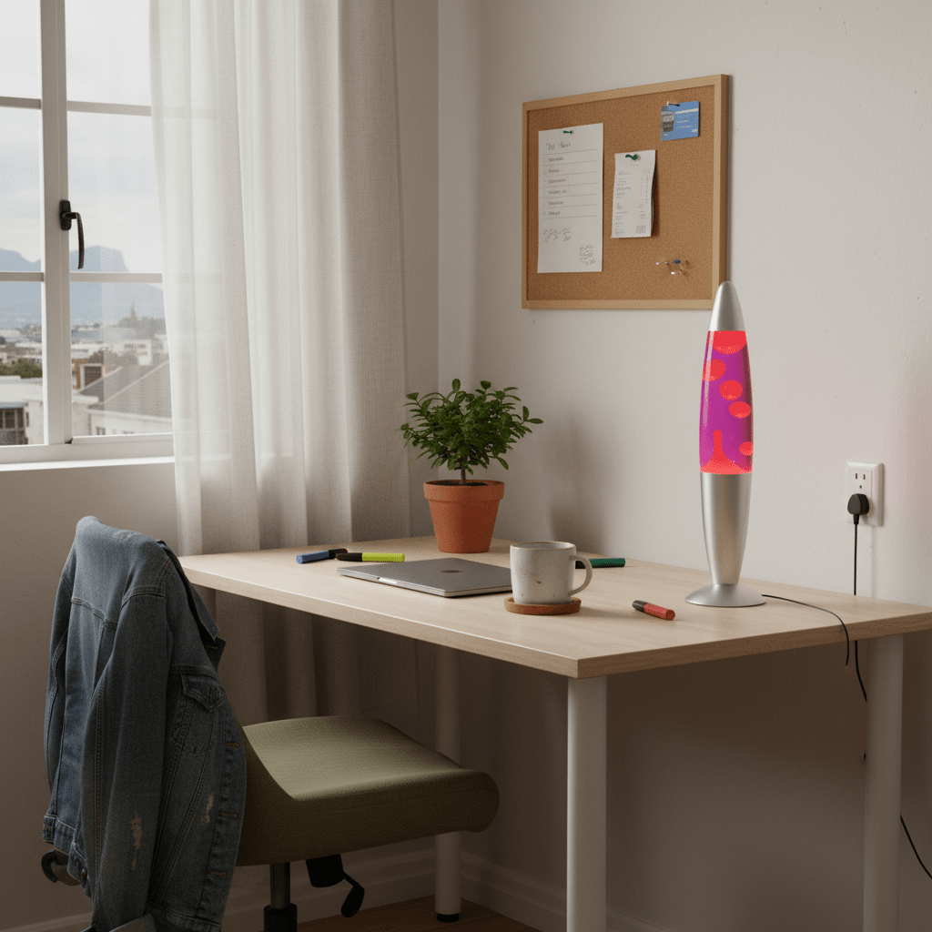 White & Pink Lava Lamp