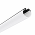 White LED tube light with black end cap on a white background