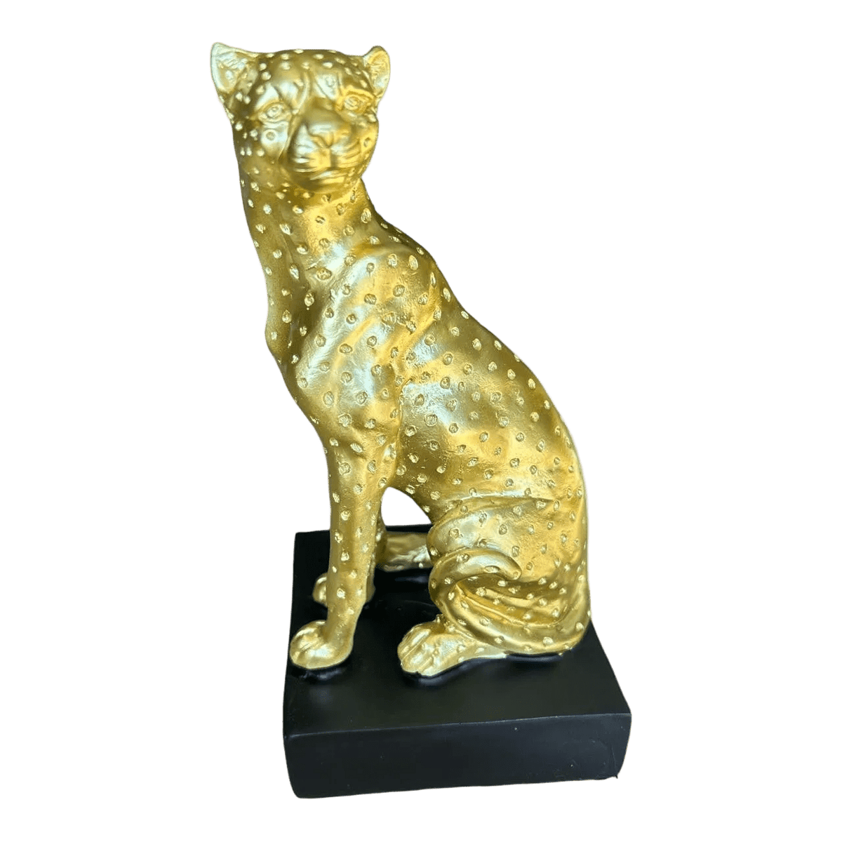 Decor Piece - Golden Sitting Cheetah