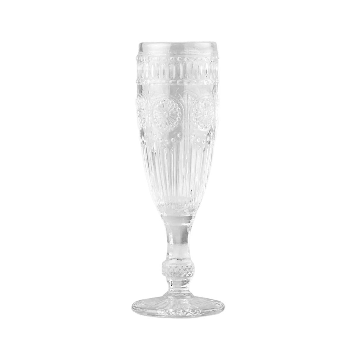 Decorative Champagne Glass Set of 6 - Clear