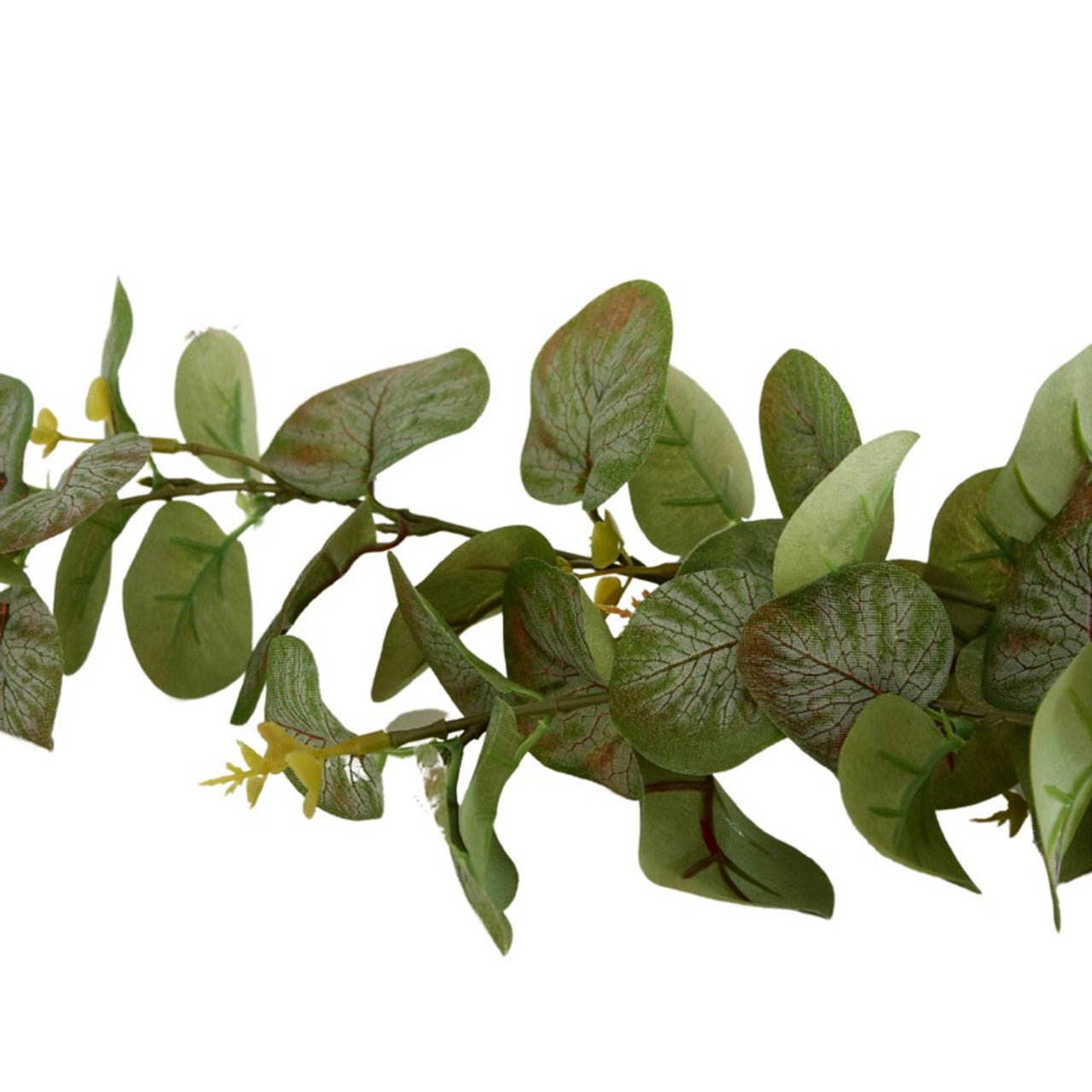 Decorative Green and Red Artificial Leaves with Flowers - Future Decor