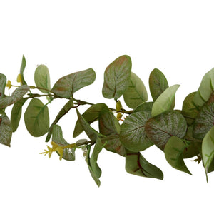 Decorative Green and Red Artificial Leaves with Flowers - Future Decor