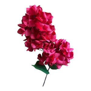 Deep Red Faux Bigleaf Hydrangea Flower - Future Decor