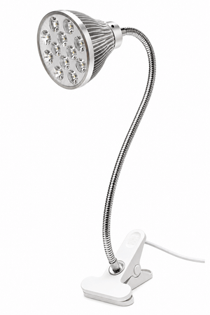 15W single-head desk-clamp LED grow light on a white background