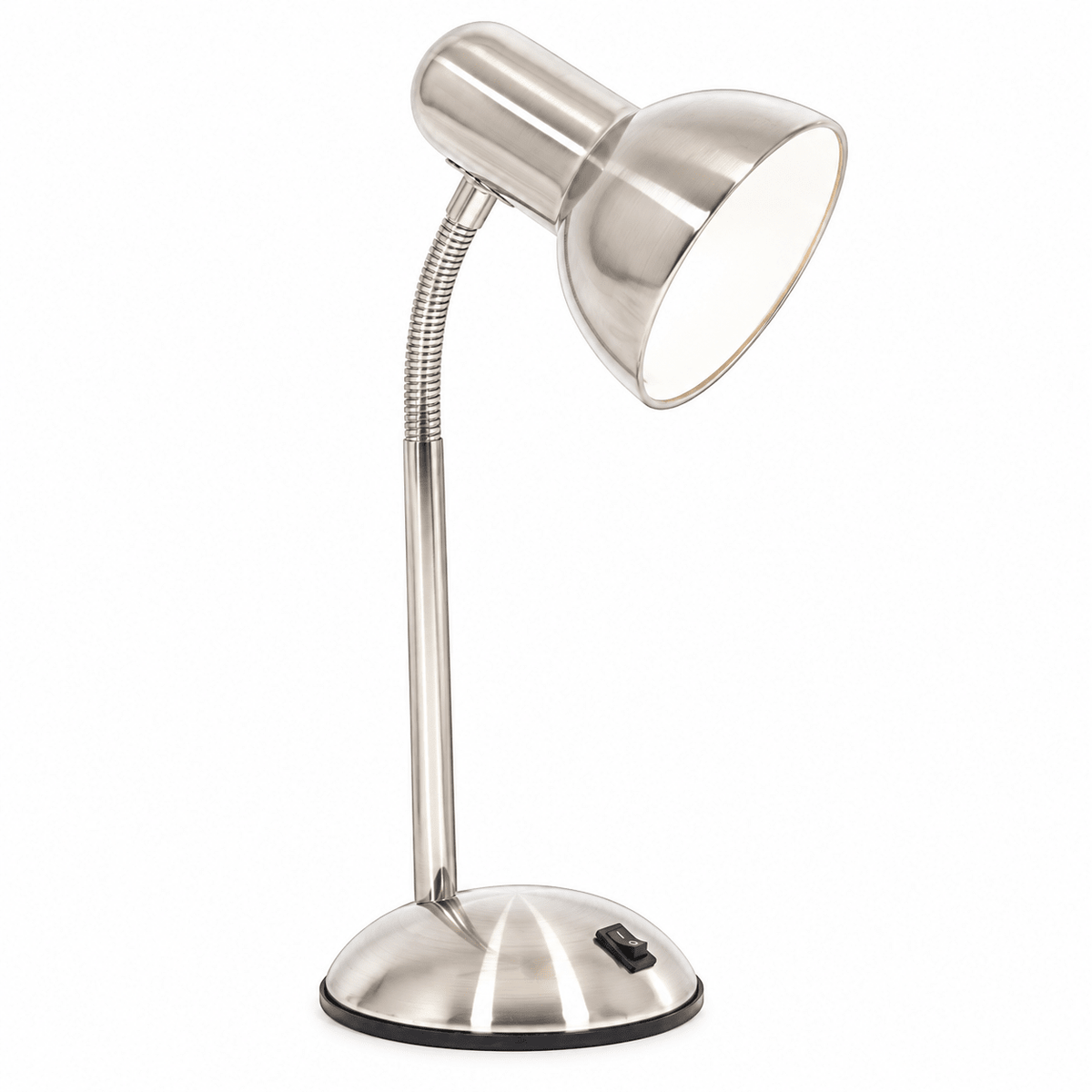Satin Chrome Desk Lamp with Switch product image on a white background