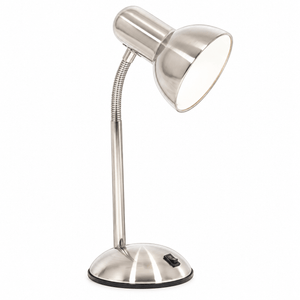 Satin Chrome Desk Lamp with Switch product image on a white background