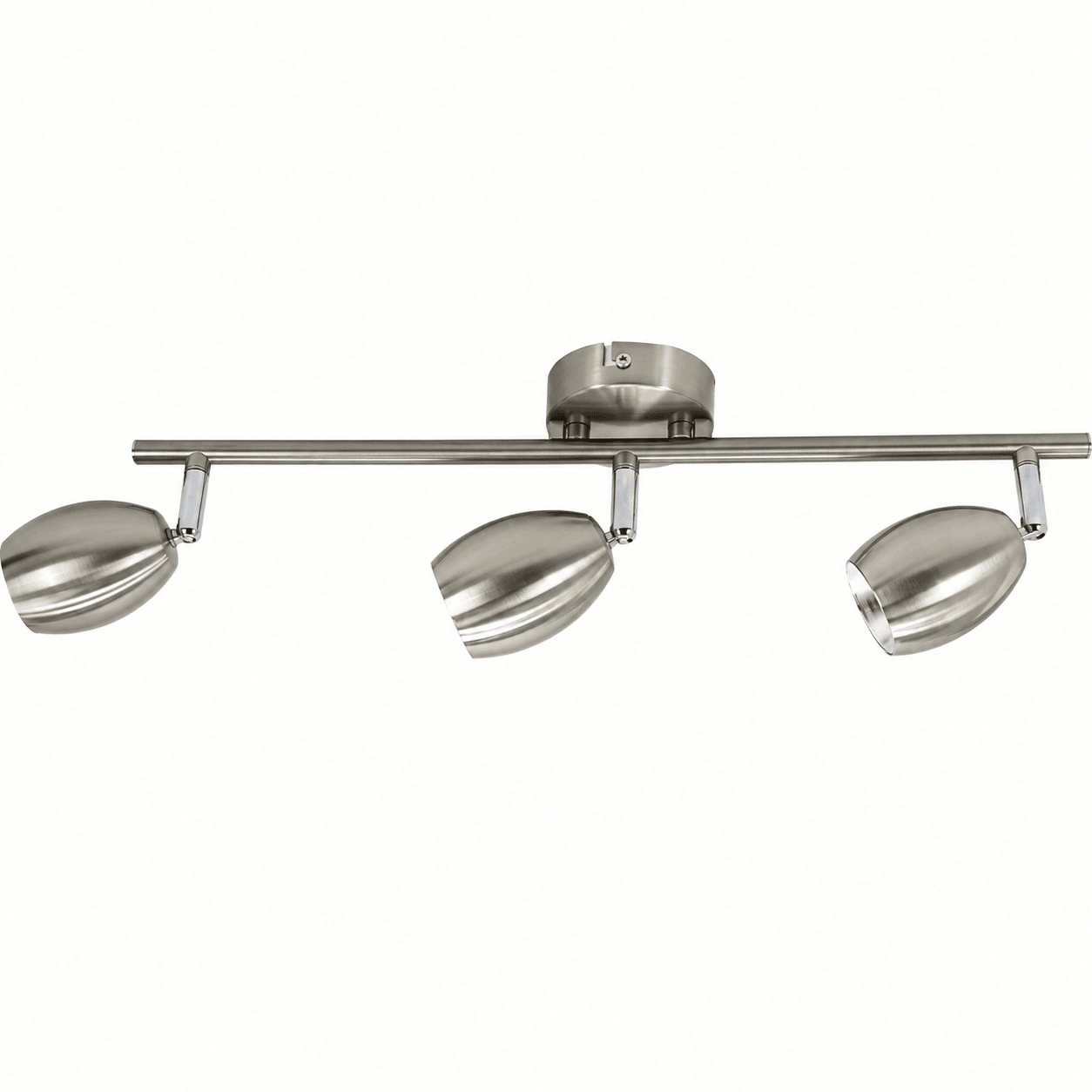Three-light ceiling fixture on a white background