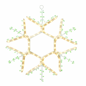 Decorative light fixture shaped like a snowflake on a white background