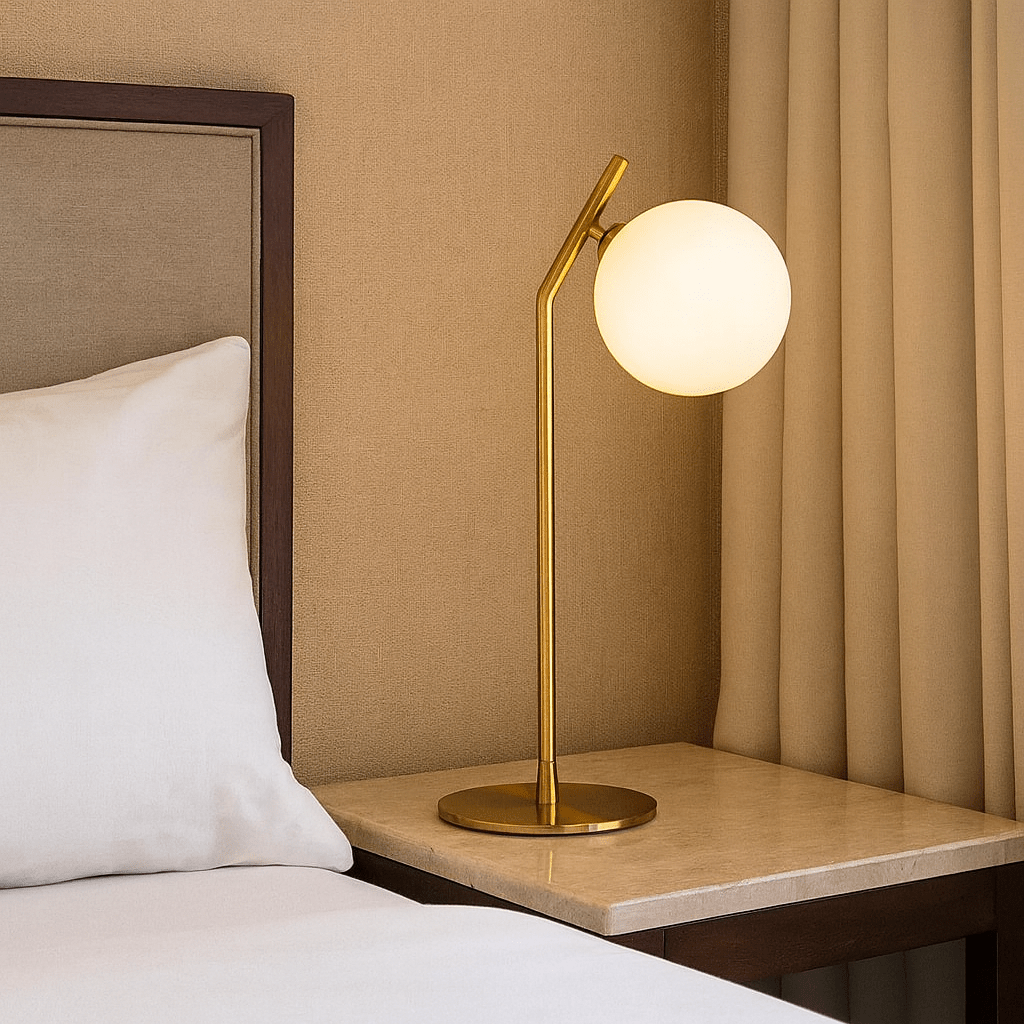 G9 Glass & Gold Table Lamp