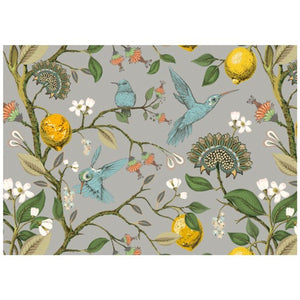 Disposable Placemats - Grey Humming Bird - Future Decor