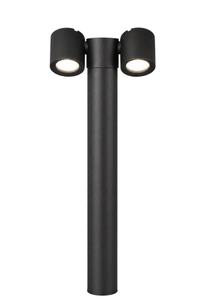 Double adjustable GU10 bollard on a transparent background