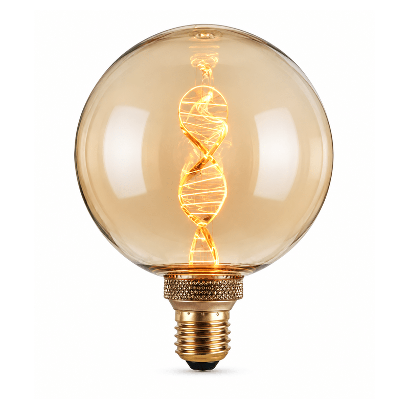 Decorative LED Bulb - G125 Amber DNA Filament Bulb
