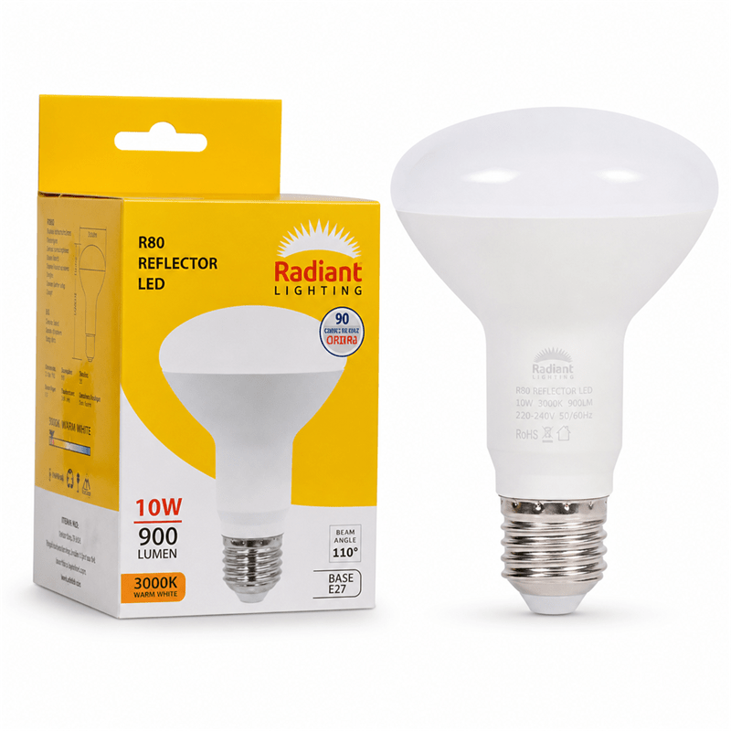 10W R80 LED Bulb - 3000K Warm White