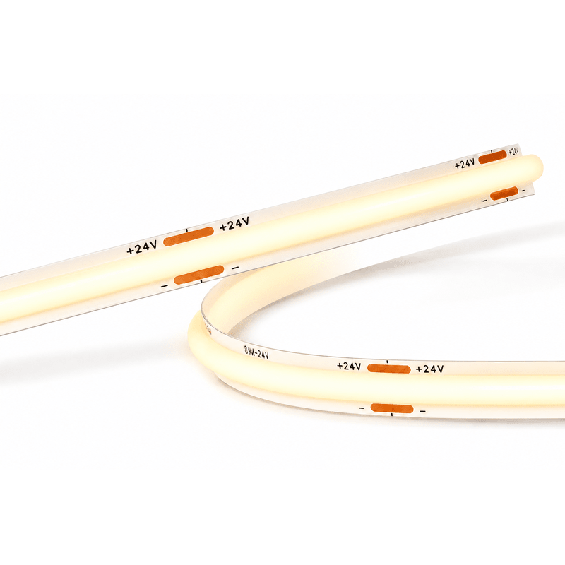 10W 24V FCOB Dotless LED Strip Light – 3-Year Warranty, Per Meter, 2700K Warm White
