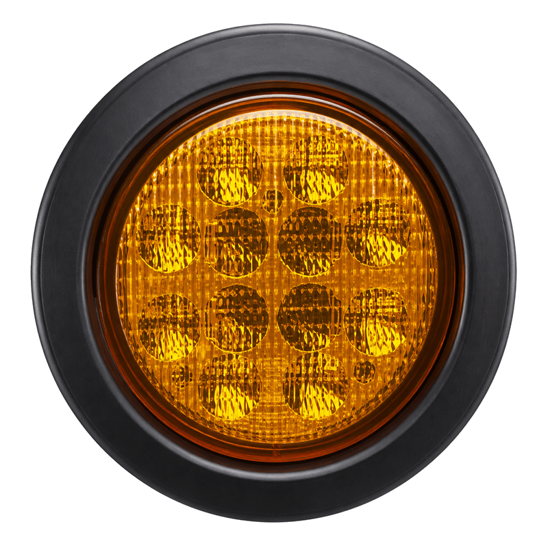 Round LED Truck Indicator Light - Amber