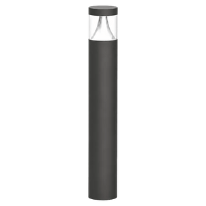 Cedarville LED bollard light with a sleek black finish and clear top, designed for outdoor pathways.