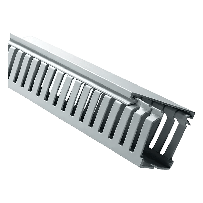 Grey Narrow-Slot Trunking, 25mm x 25mm