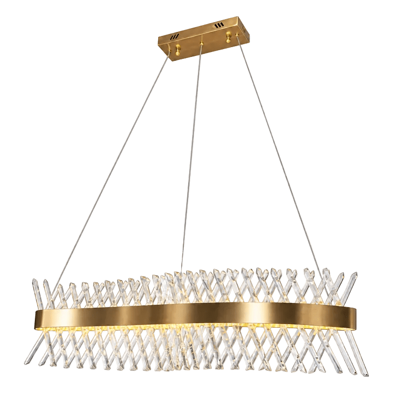 Wave Gold & Crystal Chandelier