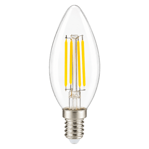 4W Dimmable Clear Candle Filament LED Bulb – E14, 6500K Daylight