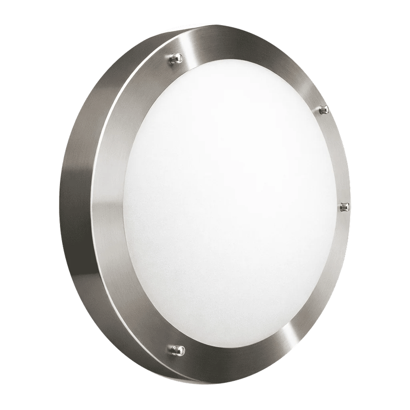 1.5W 230V LED Wall Light, Stainless Steel, IP54, White