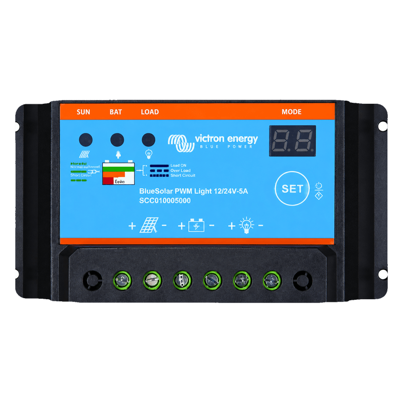 Victron BlueSolar PWM-Light Solar Charge Controller - 5A 12/24V