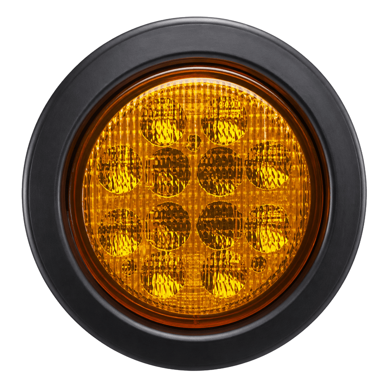Round LED Truck Indicator Light - Amber