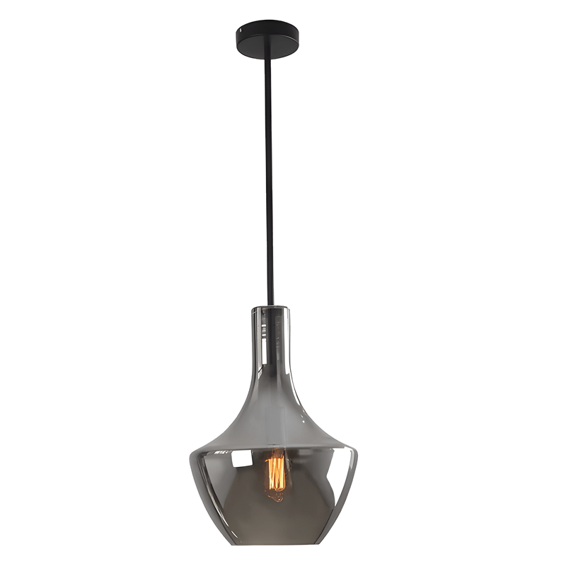 Vase Smoke Glass Pendant Light