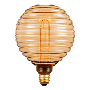 Decorative LED Bulb - G125 Horizontal Ribbed Filament Bulb