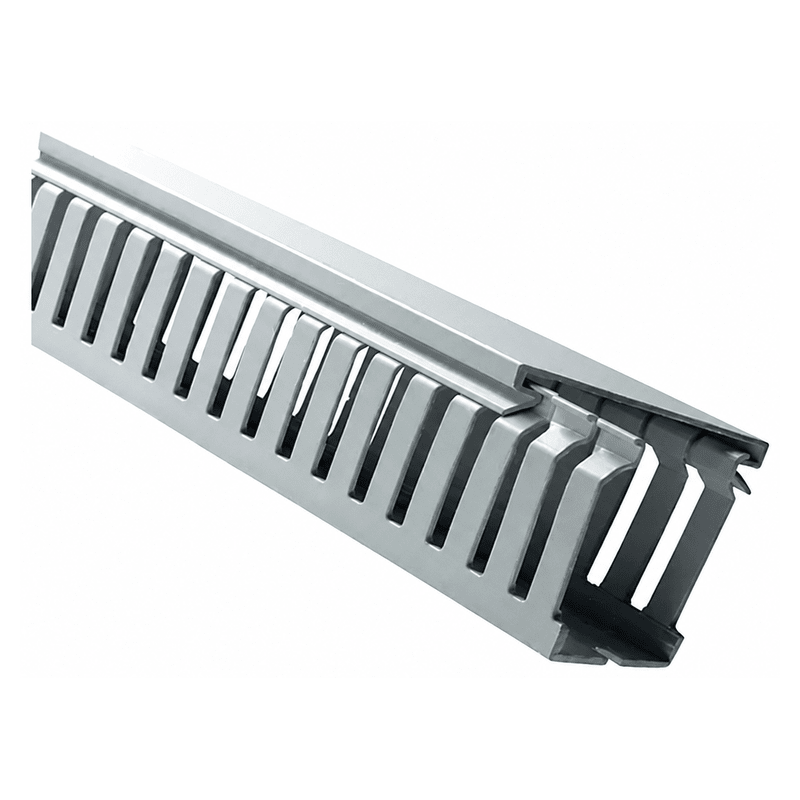 Grey Narrow-Slot Trunking, 25mm x 25mm