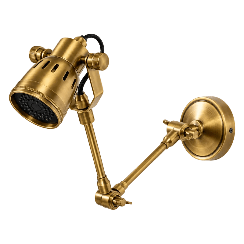Indigo Swing Wall Lamp Antique Brass