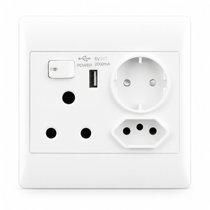 EPL White Socket - 16 Amp Socket + New RSA Socket + USB + Schuko