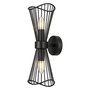 Sensu Black Indoor Wall Light - Double