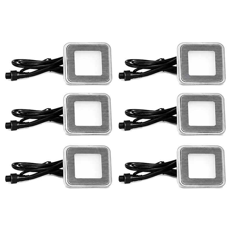LED Deck Light - Square 6 Light Kit (IP67)