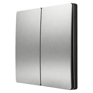 Two Lever Kinetic Frameless Switch – Silver