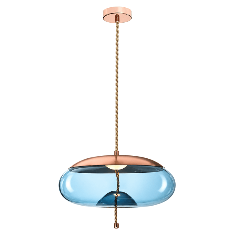 Blue Pebble LED Pendant Light