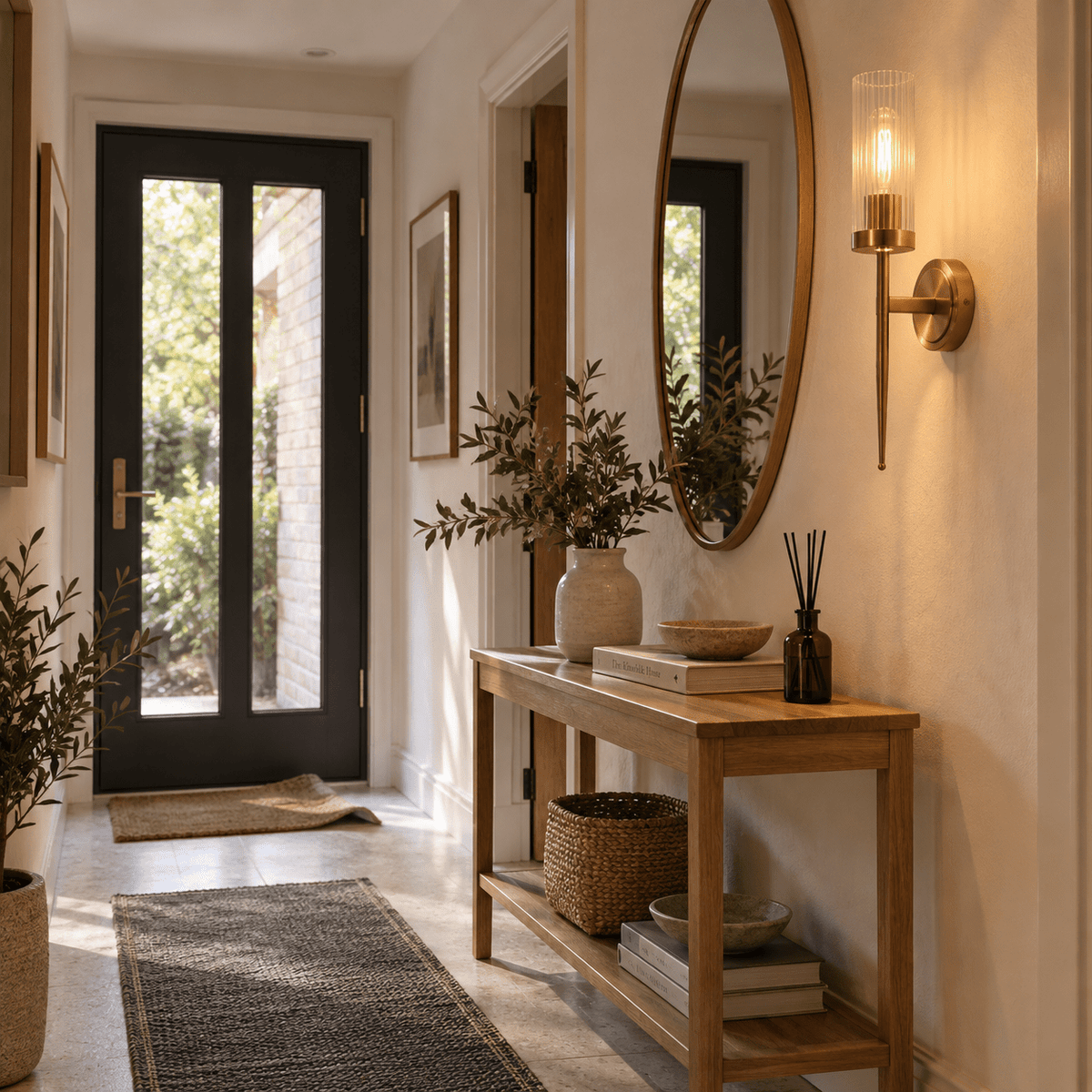 Airlux Fluted Antique Brass Wall Light