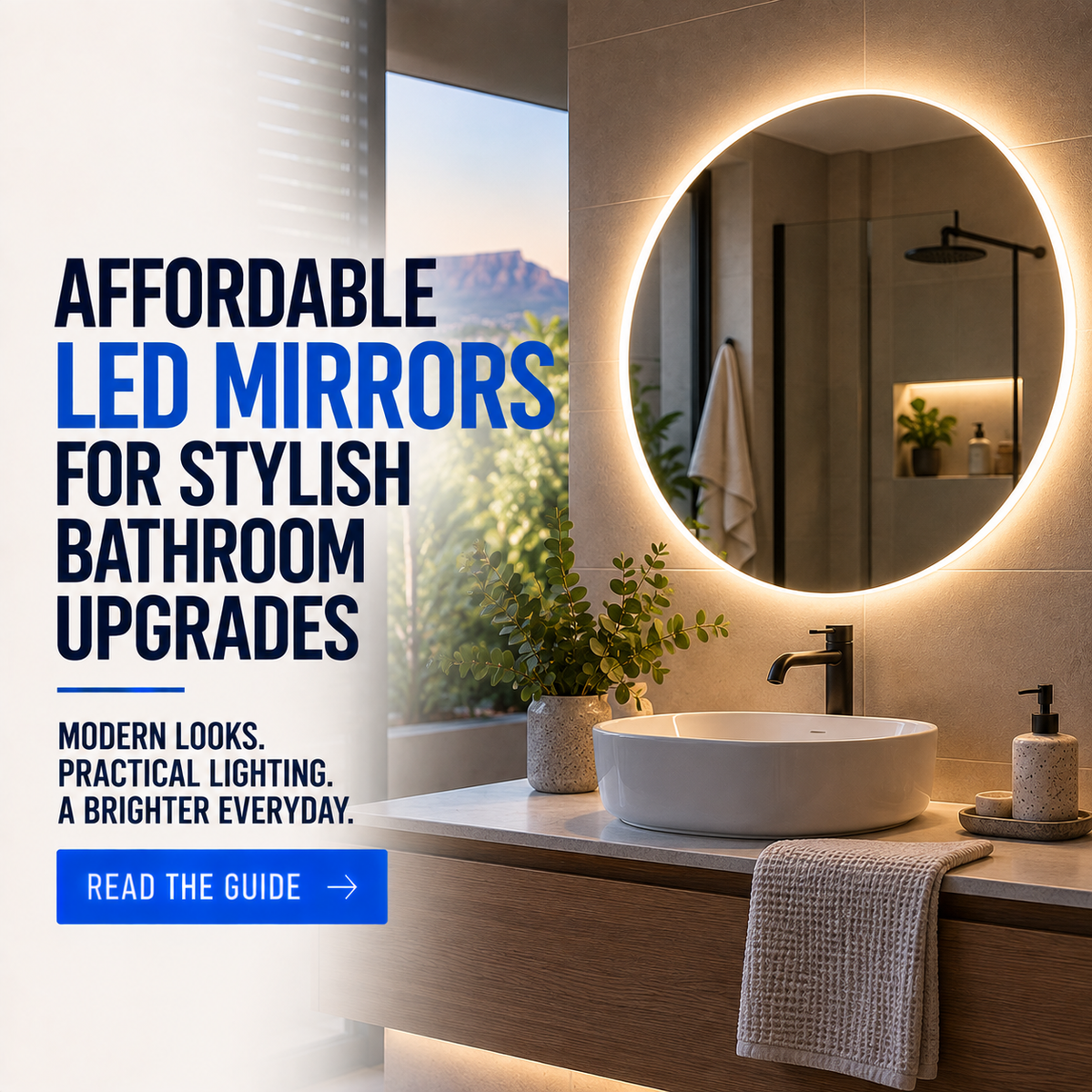 Affordable LED mirror guide for stylish bathroom upgrades